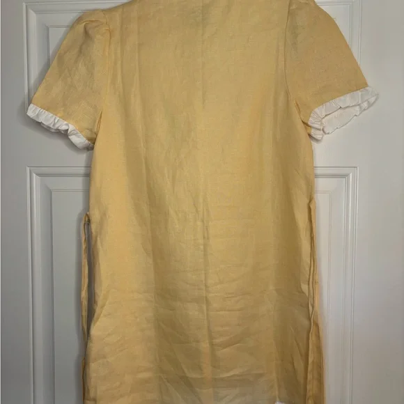 Reformation Yellow Dress with White Trim - Picture 6 of 8